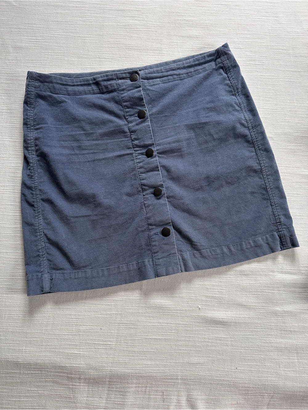TOAD&CO Cruiser Corduroy Button Front Mini Skirt Blue | 6